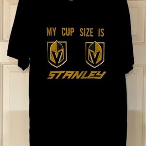 NHL Vegas Golden Knights Black Stanley Cup Graphic T-Shirt